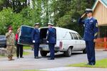 The remains of an unidentied solder known as "X-3" are loaded into a hearse in Sitka, Alaska before being transported to a midwest forensics lab.