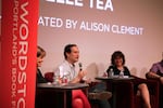 Authors inside the Whitsell Auditorium.