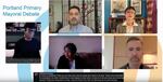Portland's four mayoral candidates (from top left to bottom right: Ozzie González, Sarah Iannarone, Teressa Raiford and incumbent Ted Wheeler) took part in a virtual debate Monday evening, March 30, 2020, hosted by the City Club of Portland and moderated by Serilda Summers-McGee, left.