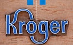 This Thursday, June 15, 2017, photo shows a Kroger grocery store logo at a store in Flowood, Miss. The Kroger Co. reports earnings, Friday, Sept. 8, 2017.