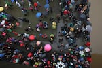 An aerial view of the crowd from the Morrison Bridge during the Women's March on Portland on Saturday, Jan. 21, 2017.