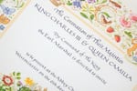 In this photo illustration, a souvenir replica invitation marking the coronation of King Charles III is seen on April 29 in London.