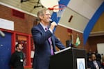 Portland Mayor Ted Wheeler at a public inauguration ceremony on Jan. 4, 2017.