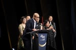 Akkapong “Earl” Ninsom accepts the award for Outstanding Restaurant at the 2024 James Beard Awards in Chicago, IL June 10, 204. He and his team from Portland's Langbaan won one of the most coveted categories of the night.