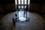 Visitors walk around the Capitol rotunda at the statehouse in Salem, Ore., Monday, Jan. 14, 2019.