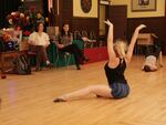 Agnieszka Laska and Jennifer Wright watch as Laska's dancers rehearse "Obscure Terrain."