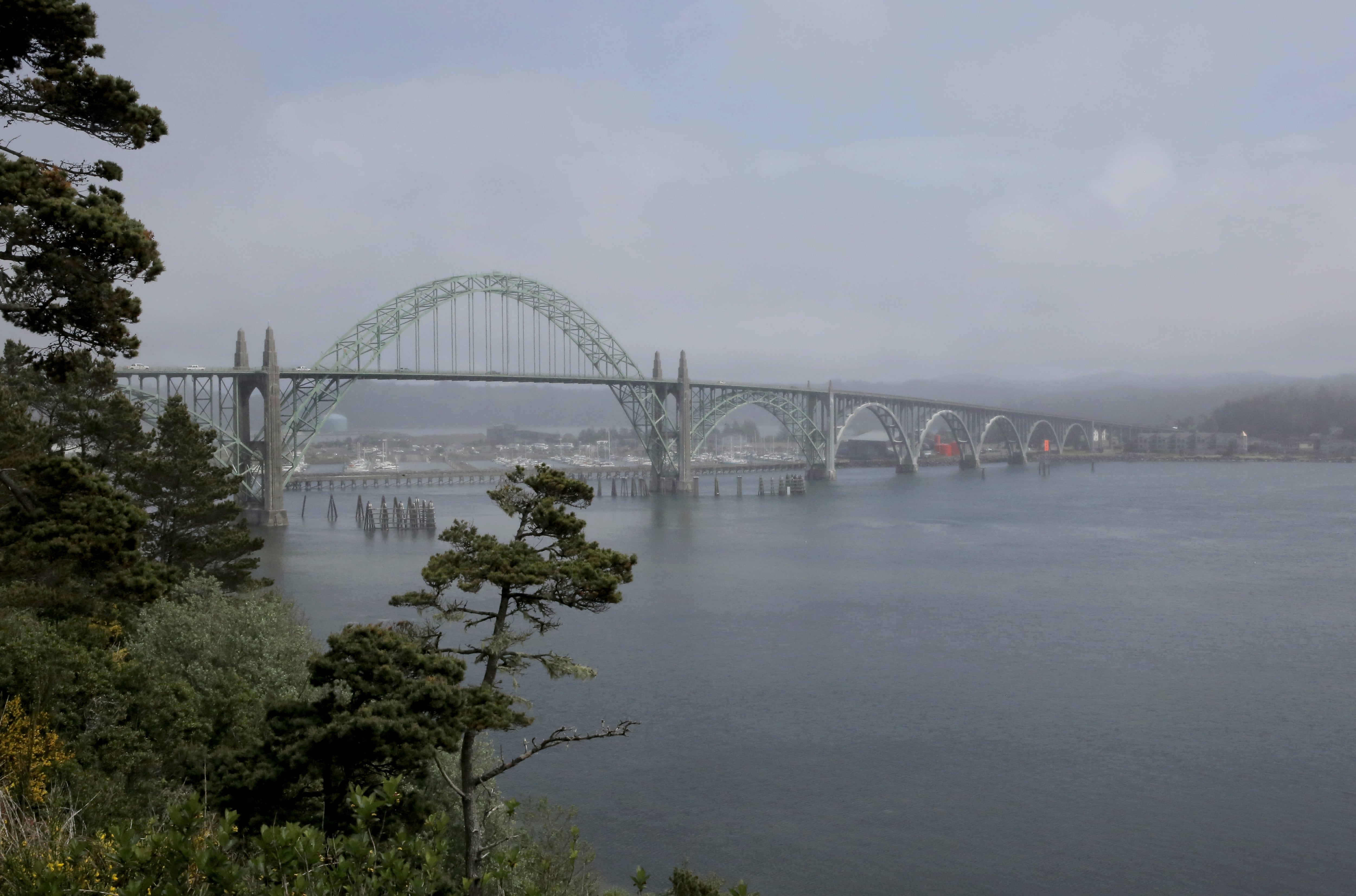 ODOT used the old Yaquina Bay Lighthouse as an office when building the adjacent Yaquina Bay Bridge in the 1930s.