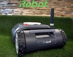 An iRobot Terra lawn mower is shown in Bedford, Mass., on Jan. 16, 2019. Amazon on Friday announced an agreement to acquire iRobot for approximately $1.7 billion. iRobot sells its robots worldwide and is most famous for the circular-shaped Roomba vacuum.