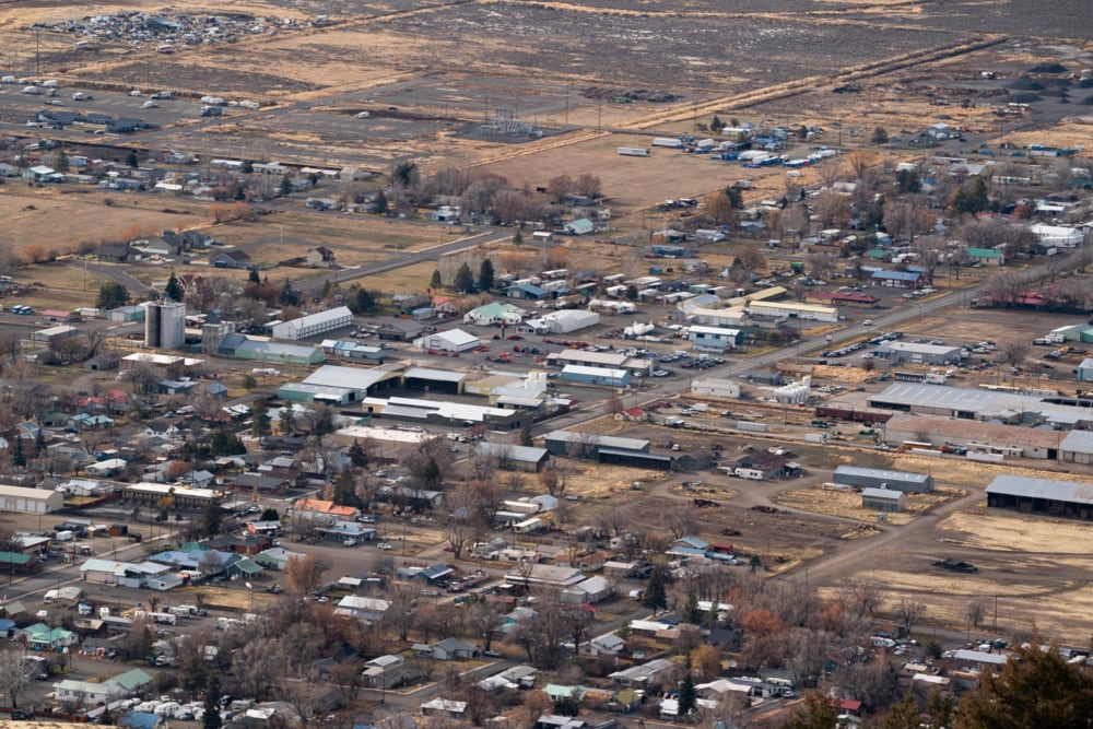 The Southern Oregon town, Lakeview, has a population of 2,400.