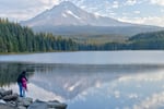 In this handout image, Trillium Lake in the Mt. Hood National Forest as seen in 2024. This region is among places covered by environmental policies under the Northwest Forest Plan.