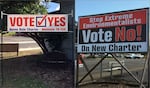 Home rule campaign signs have appeared around Roseburg, the largest city in Douglas County.