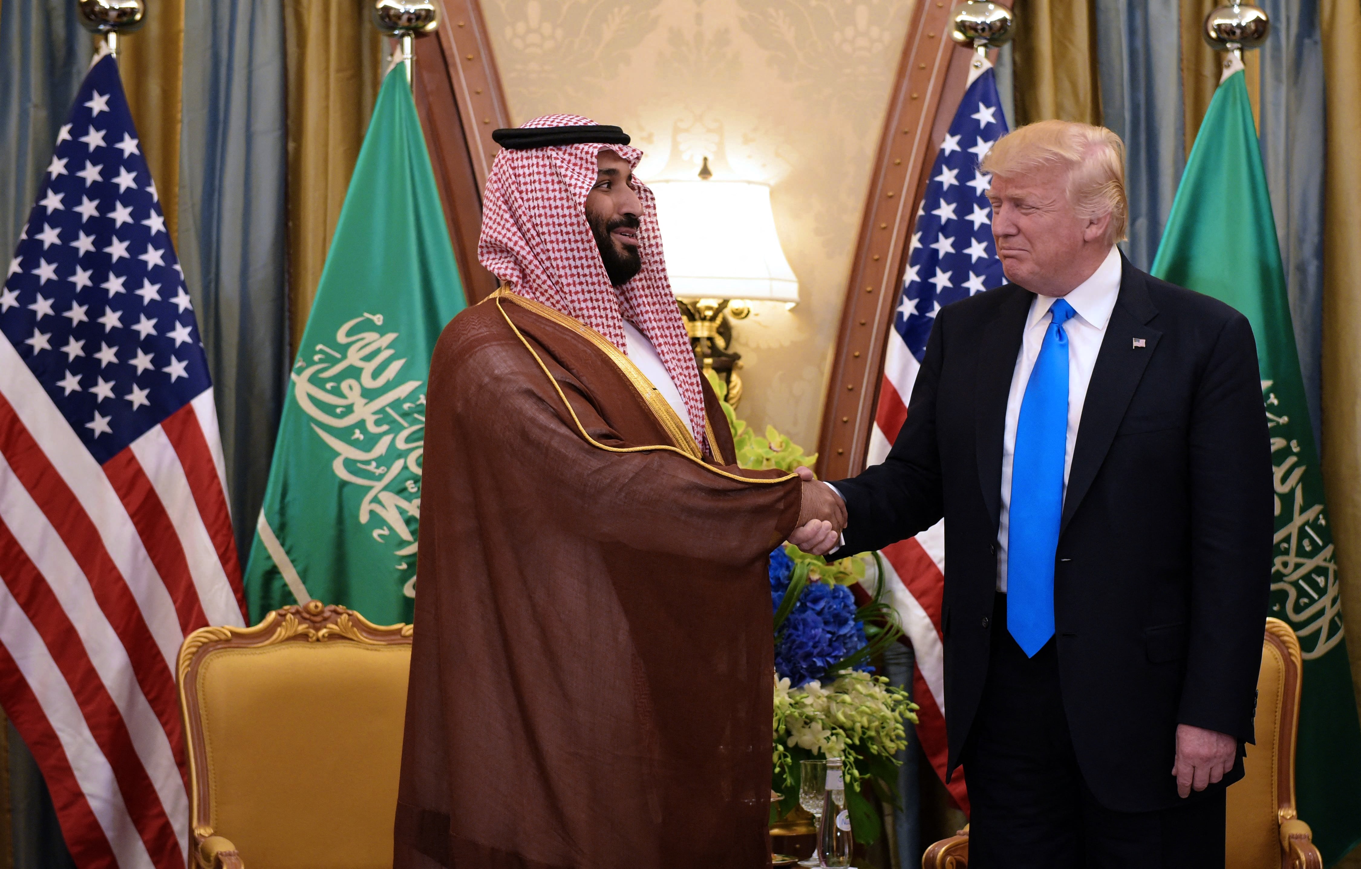 President Trump and Saudi Crown Prince Mohammed bin Salman meet in Riyadh on May 20, 2017.