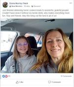 Diane Murray Fleck posted a selfie after cooking and delivering meals for Pandemic Partners with her daughter Molly. 