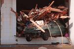 A view of devastation in disaster zones after the floods caused by the Storm Daniel ravaged the region, on Monday, in Derna, Libya.