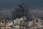 Smoke rises from Israeli airstrikes on Dahiyeh, in the southern suburb of Beirut, Lebanon, early Sunday, Oct. 20, 2024.