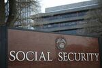 The entrance of the Social Security Administration's main campus in Woodlawn, Md.