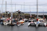 Race to Alaska entrants of many shapes and crew sizes were getting ready for the 750-mile engineless, unsupported boat race from Port Townsend to Ketchikan on June 12, 2022.
