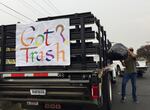 At the U.S. Forest Service and BLM headquarters in Prineville, federal agencies handed out trash bags to people going into the Ochoco National Forest and collected people's trash as they came out.