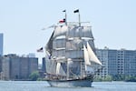 Elissa from Galveston participates in Sail4th 250 Parade of Ships on New York City's Hudson River on Saturday, July 4, 2026.