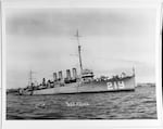 The USS Edsall is pictured in San Diego Harbor, Calif., in the 1920s. The ship was lost during World War II but was located by Australia's navy last year.