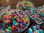 Zeng Hao said 4,000 3D printers operate constantly to produce plastic toys.