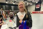 Western Oregon University Junior Jaylin Hardin celebrates her Indigenous heritage at a Pow Wow hosted by the school's Multicultural Student Union on April 19, 2025. Hardin is a member of the Cow Creek Band of Umpqua Tribe of Indians.