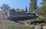 An undated photo of a sign near the eastern entrance to Lane Community College in Eugene.