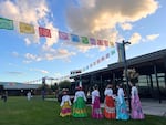 Grupo La Esperanza prepares to perform at the Mexican Independence Day ceremony at Heritage University in an undated photo.