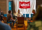 Kenny Shields, center, is the husband of the late Barbie Shields. With his help, Future Generations Collaborative brainstormed the idea of creating Barbie's Village as a way to honor her legacy.