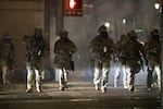 Federal law enforcement officers, along with PPB and Multnomah County Sheriff's deputies, used tear gas and impact munitions to disperse hundreds of protesters from downtown on the 4th of July during protests against systemic racism and police violence.