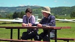 Anastasia Mitsky receives one-on-one instruction from Geoff Curtis. At the Hood River Soaring Club, experienced pilots pass down their knowledge to the upcoming generation of aviators.