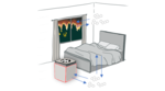 This illustration by Danlyn Brennan shows how wildfire smoke residue interacts with household objects.