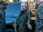 Steve Bannon, longtime ally of former President Donald Trump, convicted of contempt of Congress, arrives at federal court for a sentencing hearing on Friday.