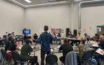 The Cast of Revenge Song rehearsing, one of the show premiering at the Oregon Shakespeare Festival this year.