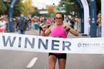 Jamie Gibbs wins the women's Portland Marathon with time of 2:48:00.02 on October 6, 2019.