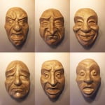 Artist Tony Fuemmeler created masks based on each emotion and sent them to artistic collaborators who were then tasked with “completing” their mask, in their own way.