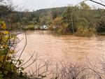 Flooding from the Salmon River in Otis, Oregon,  on Nov. 12, 2021.