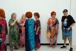 Members of The International Order of Mrs. Ropers, a social group based on the 1970s sitcom Three's Company, gather at the Lloyd Center.