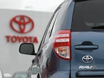 A Toyota RAV4 sits on the sales lot at a Toyota dealership in February 2011 in Oakland, Calif.