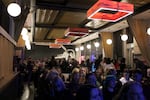 Dozens of guests filled the event space at Revolution Hall in Portland, Ore. for a live "Think Out Loud" conversation about dating. The show was bookended by opportunities for attendees to mingle.