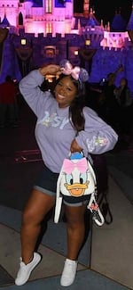 Chanée Hill at Disneyland in 2021.