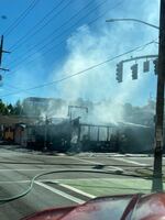 A fire destroyed two food carts on Sept. 4, in Portland's Eliot neighborhood.