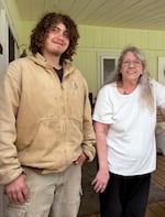 Class of 2025 student Dale with his grandmother Carolyn Smith. Dale lives on the Oregon Coast with Smith, spending his time working — from painting and maintenance work to installing septic tanks.