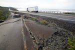 Stretches of Highway 101 like this have had to be abandoned and a new road built.