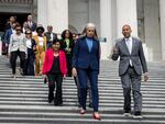 House Democratic Leader Hakeem Jeffries, D-NY, convened a meeting of top House Democrats on Sunday as the party continues to grapple with serious questions about President Biden's future as the party's nominee for president. 