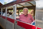 Bill Zavin rides the Oregon Zooliner train.