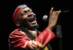 FILE - Jamaican musician, singer and actor Jimmy Cliff performs during the Timbre Rock and Roots concert on Friday March 22, 2013 in Singapore.
