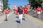 Sen. Susan Collins, R-Maine, walks in the annual Moxie Day Parade on July 11, 2026 in Lisbon, Maine. Democrats are facing a July 27 deadline to find a new candidate to run against Collins after presumptive Democratic nominee Graham Platner withdrew from the Senate race this week following allegations of sexual assault and misconduct. (Photo by Scott Eisen/Getty Images)