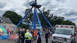 About 30 people were trapped upside down on the Atmos-FEAR ride at Portland's Oaks Amusement Park before they were rescued on Friday, June 14, 2024.