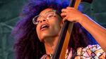 Esperanza Spalding, performing at the Newport Jazz Festival on Aug. 5, 2017 in Newport, R.I.
